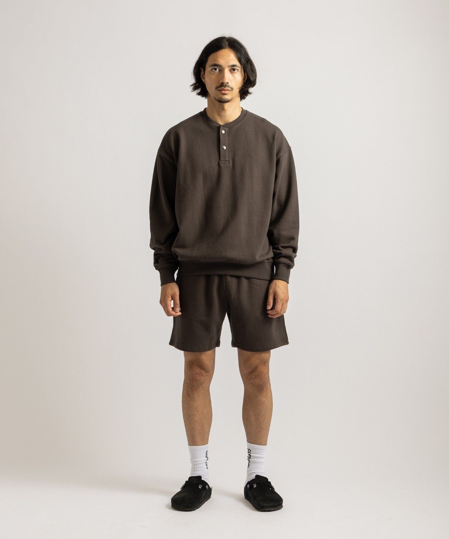 Bowery Henley Neck Sweatshirt