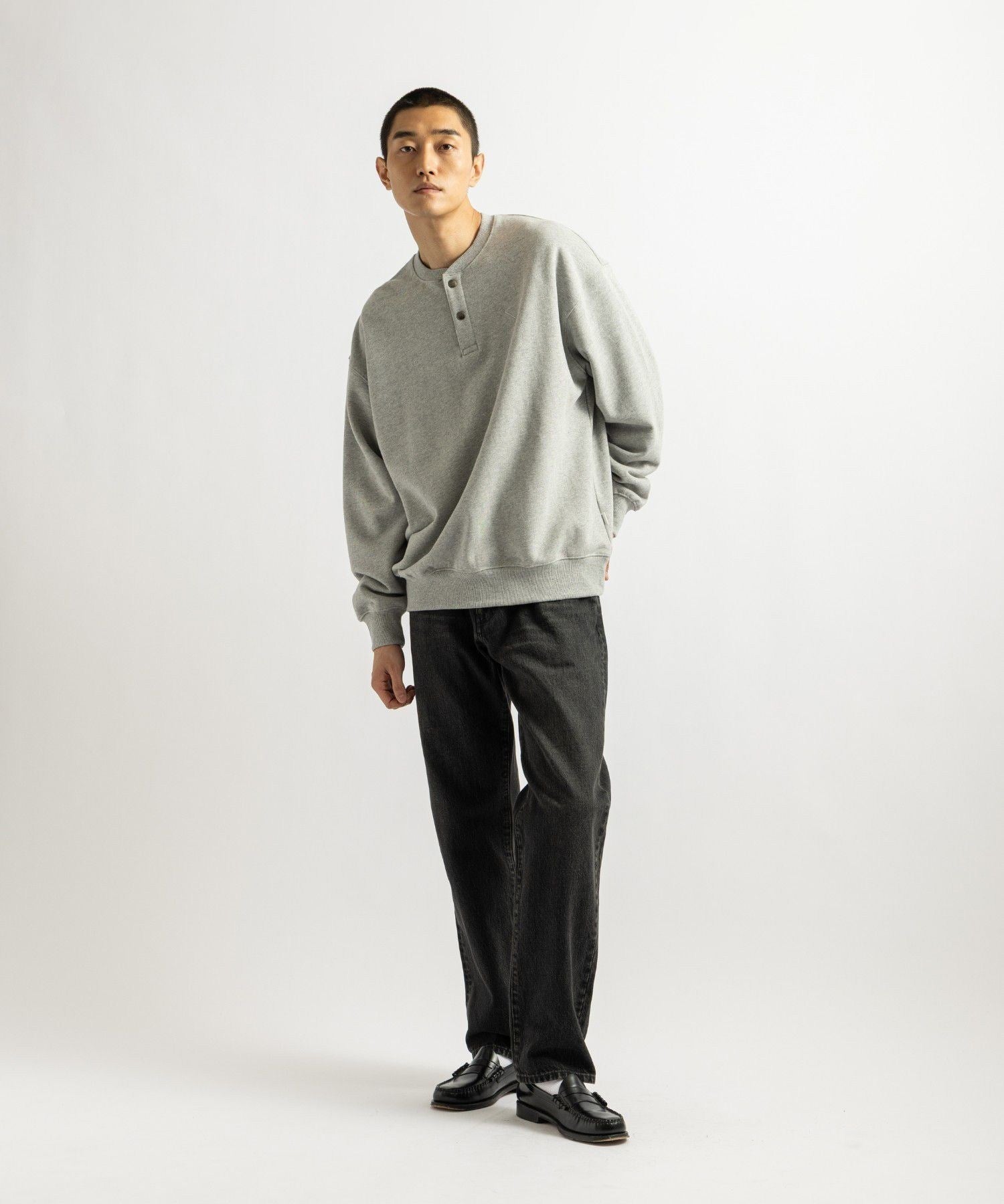 Bowery Henley Neck Sweatshirt