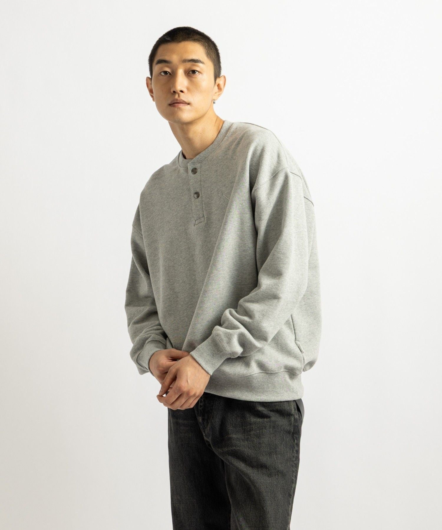 Bowery Henley Neck Sweatshirt