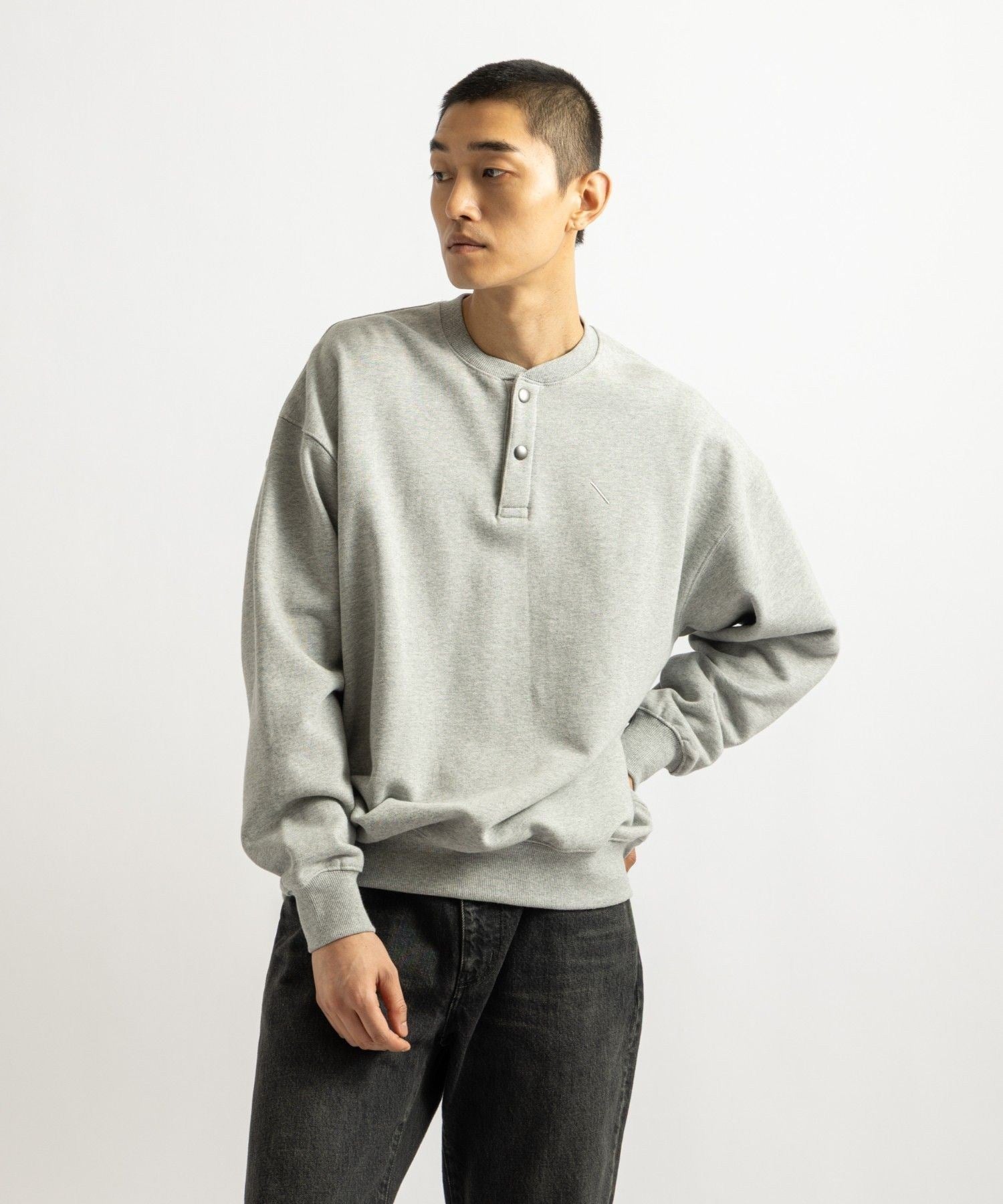 Bowery Henley Neck Sweatshirt