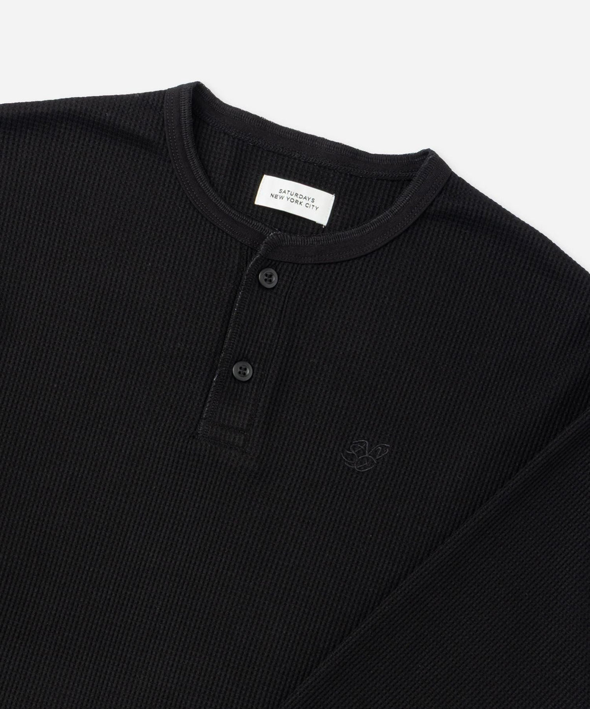 Alex Waffle Henley Neck Top