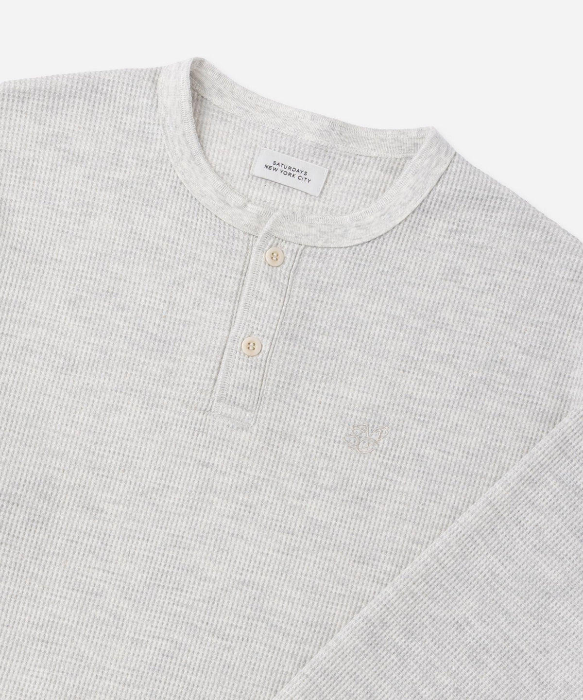 Alex Waffle Henley Neck Top