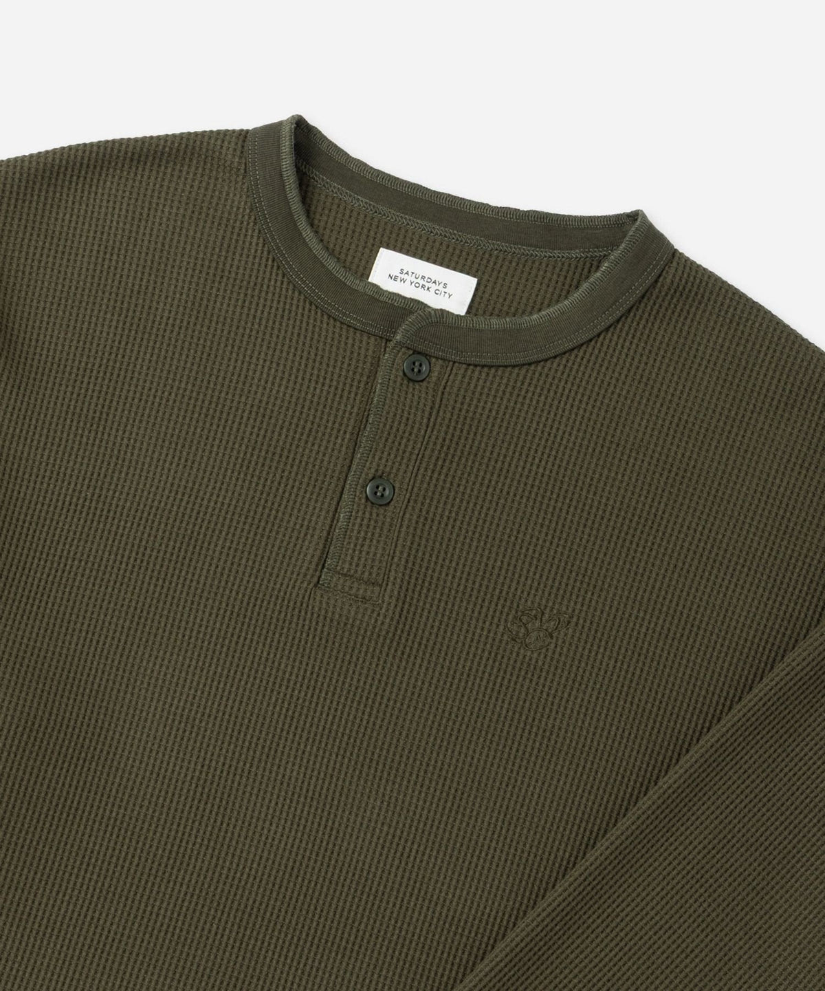 Alex Waffle Henley Neck Top