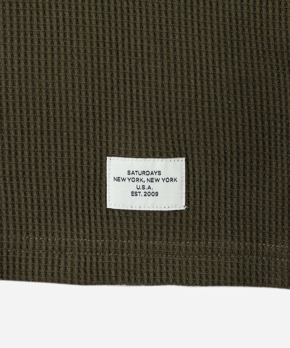 Alex Waffle Henley Neck Top