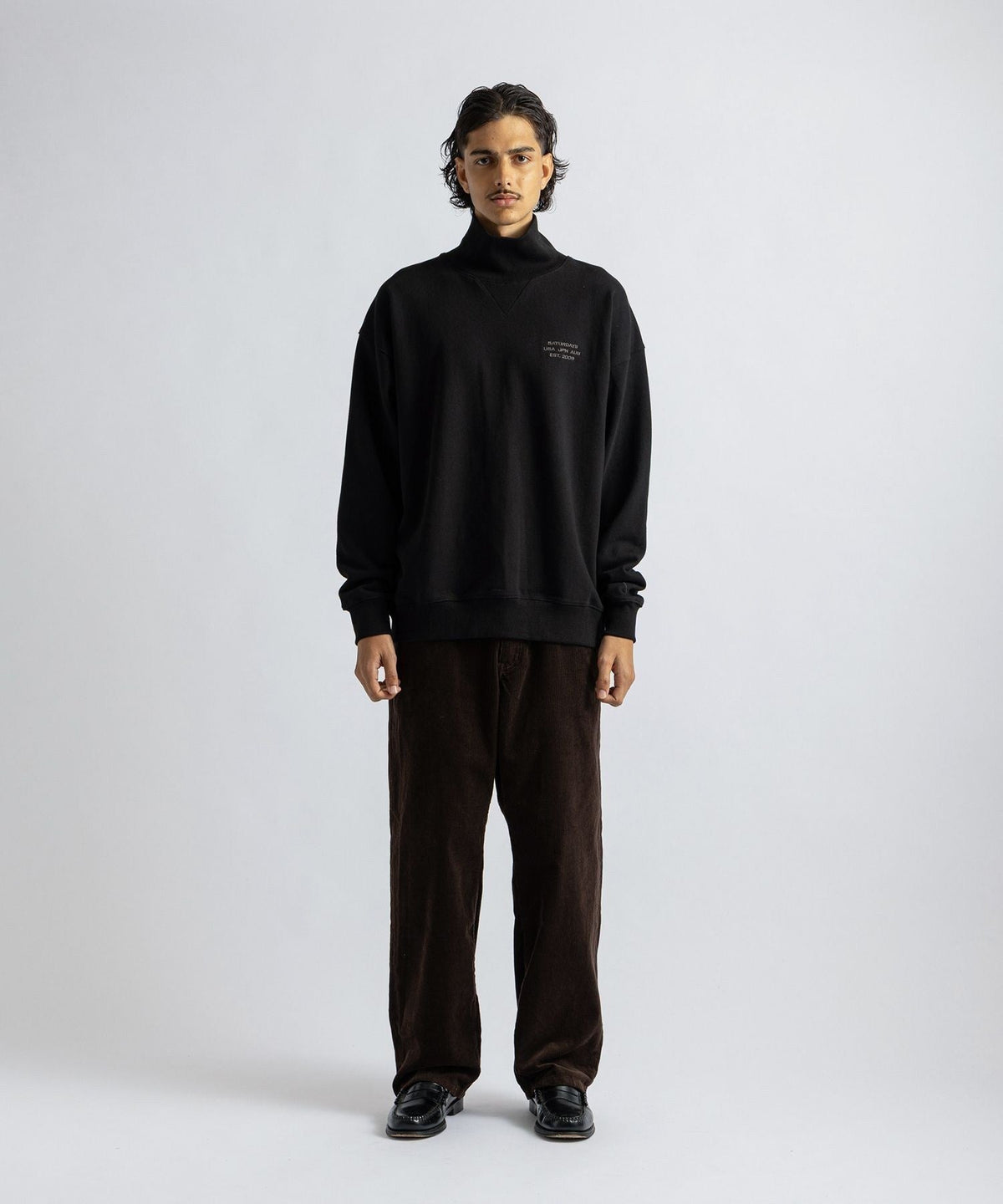 International Mock Neck Sweatshirt
