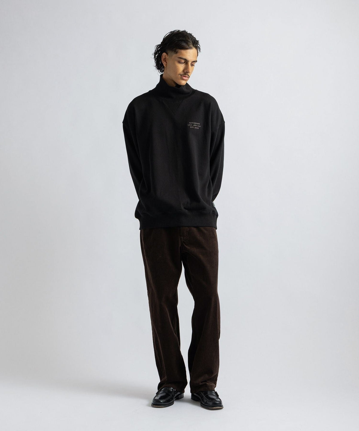 International Mock Neck Sweatshirt