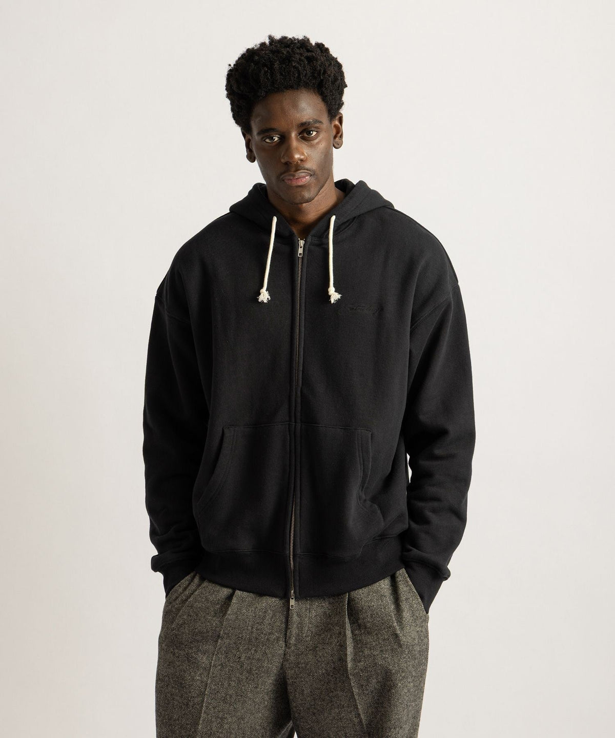 Canal Waffle Lined Zip Hoodie