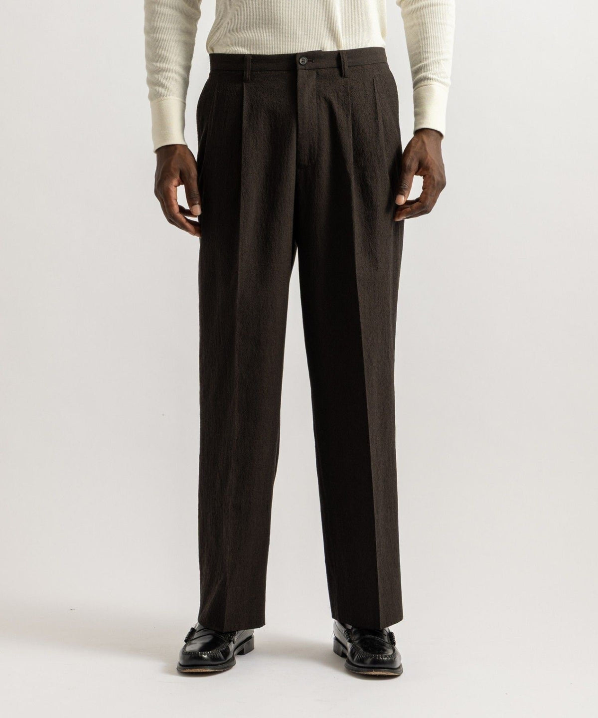 George Wool Two Tuck Pant