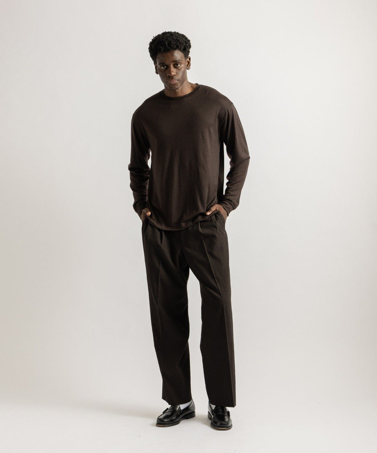 George Wool Two Tuck Pant