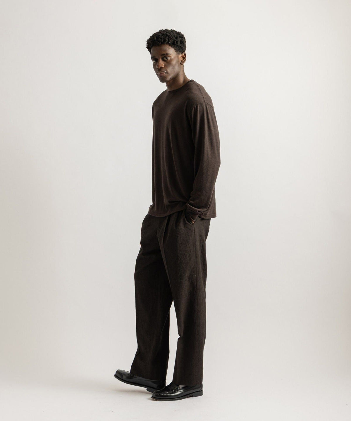 George Wool Two Tuck Pant