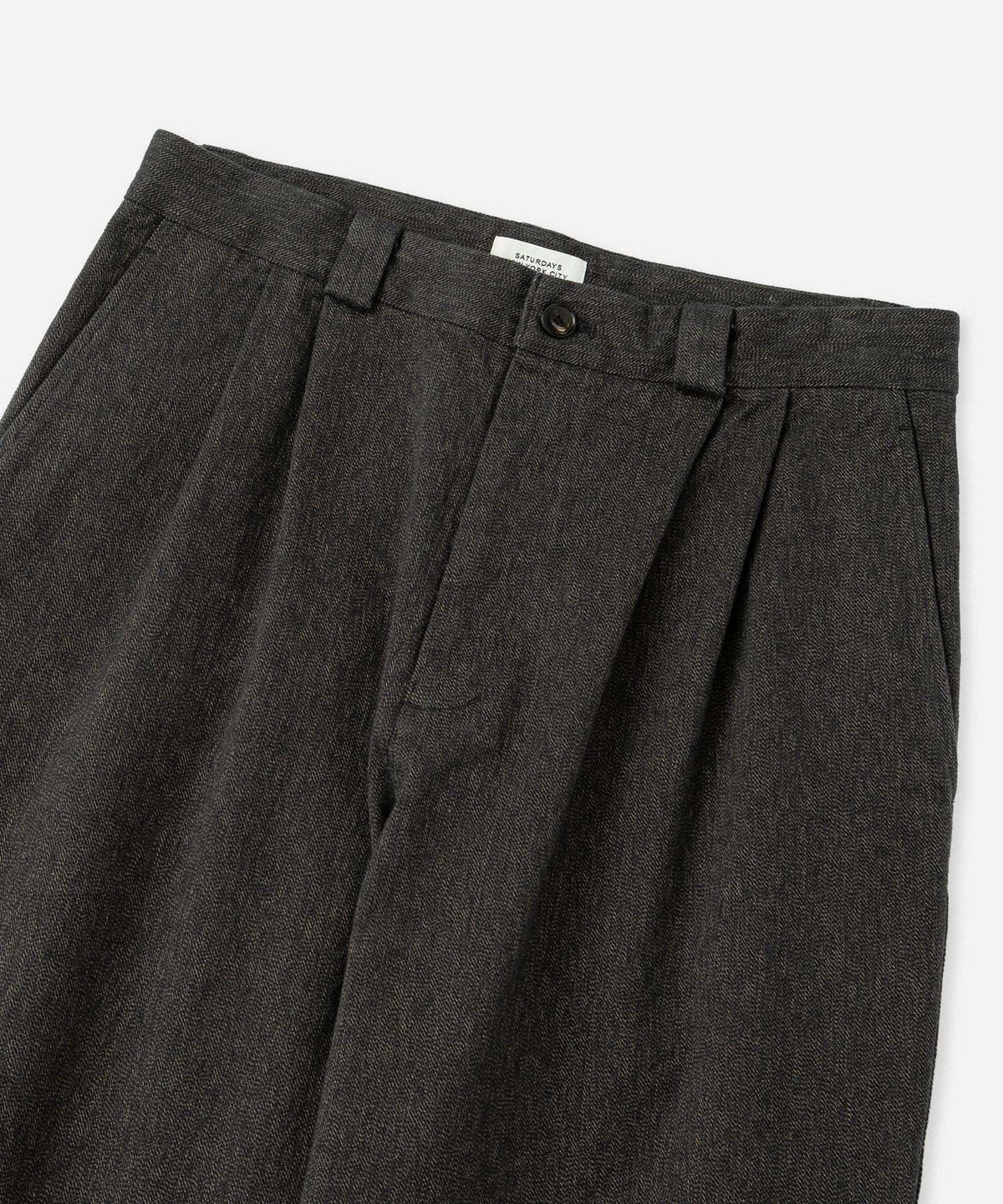 George Wide Melange Two Tuck Pant