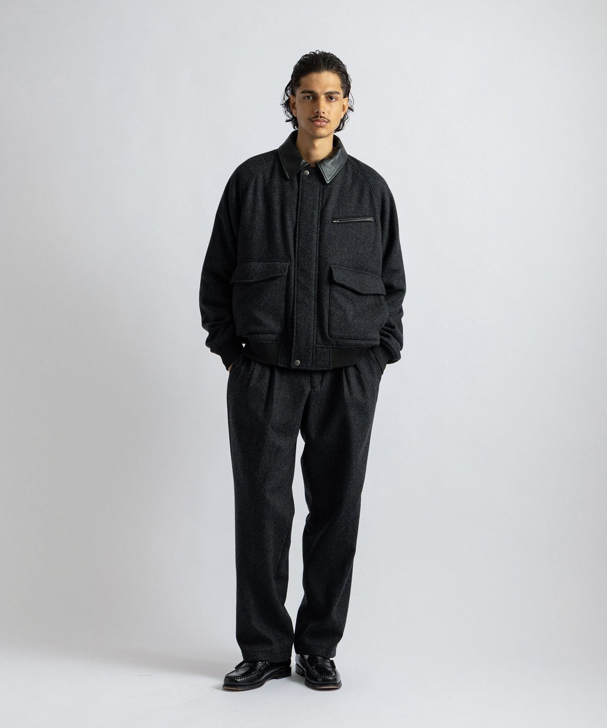 George Two Tuck Tweed Pants