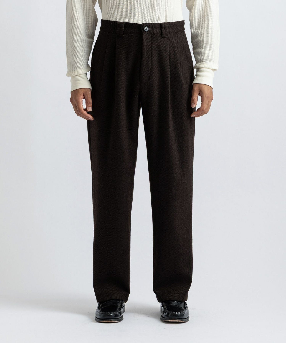 George Two Tuck Tweed Pants