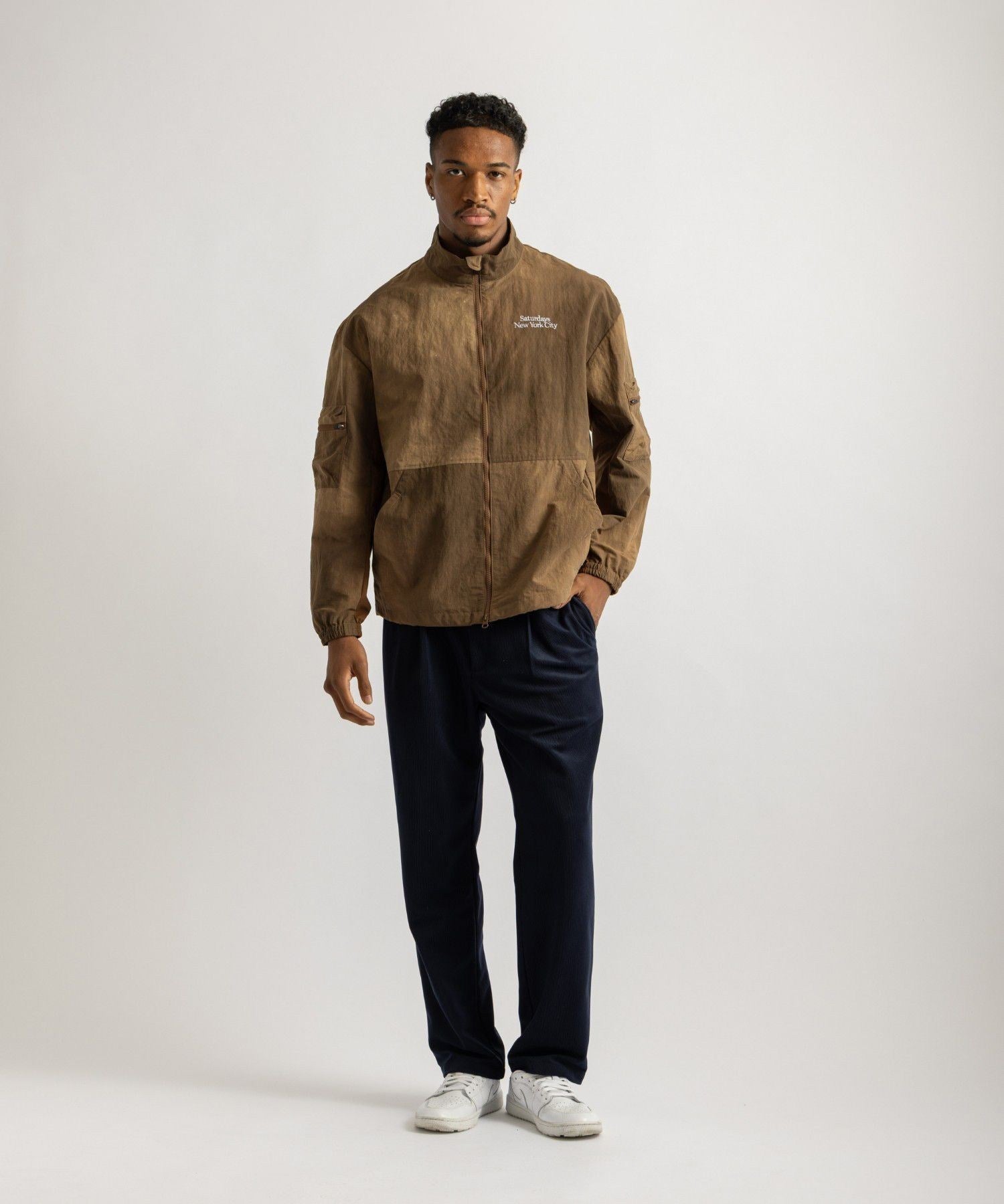 Marble Dyed Zip Blouson