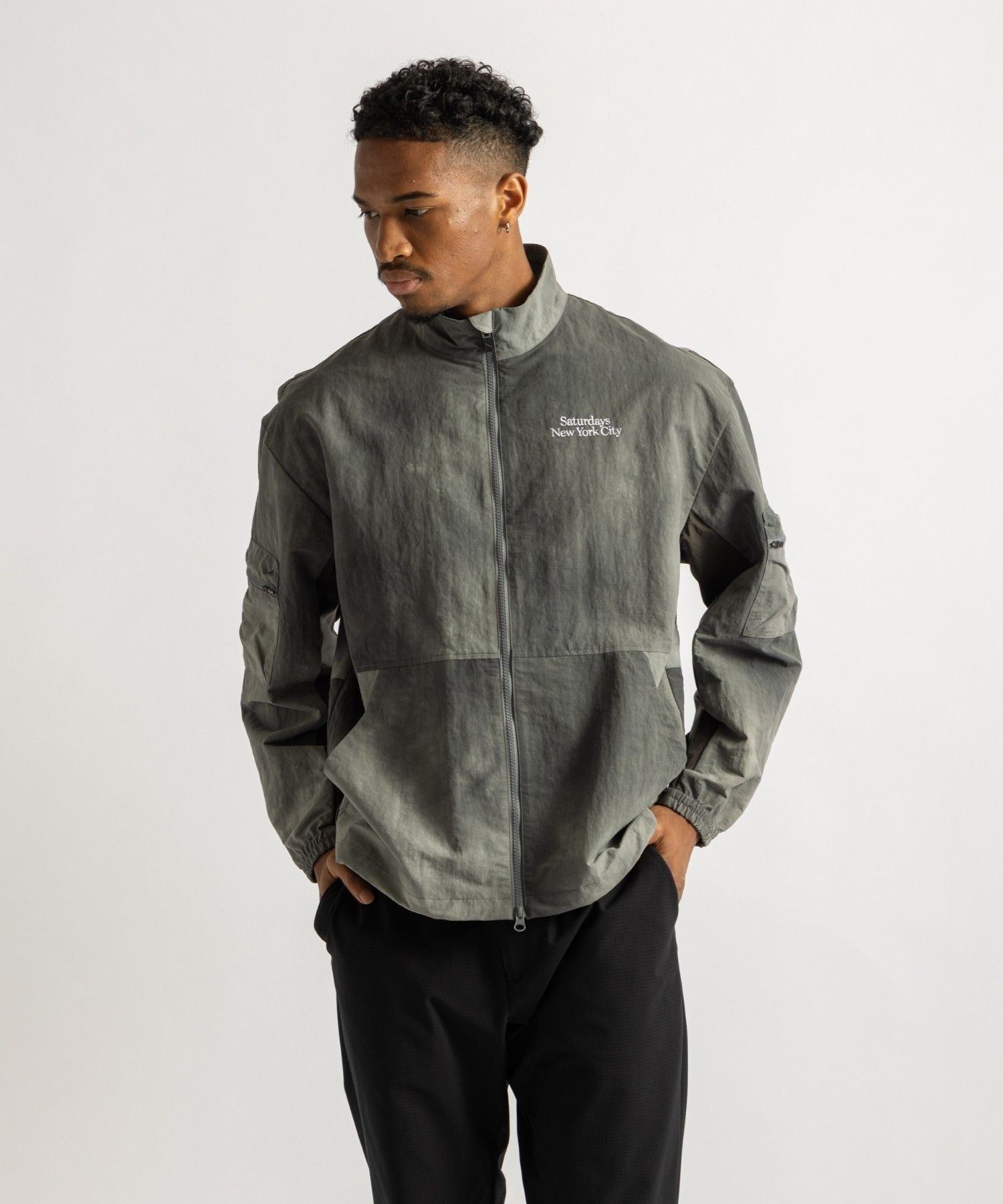 Marble Dyed Zip Blouson