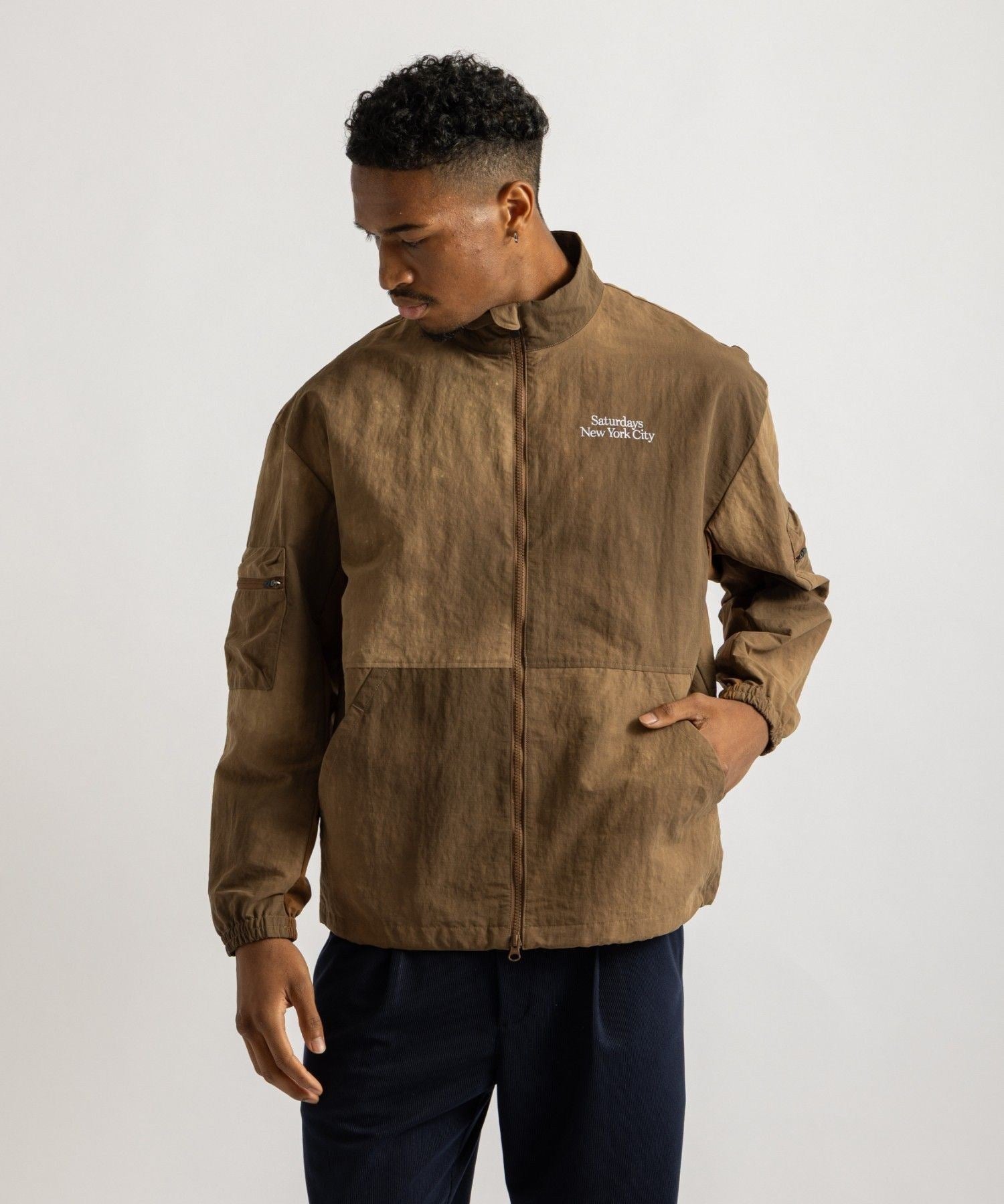 Marble Dyed Zip Blouson