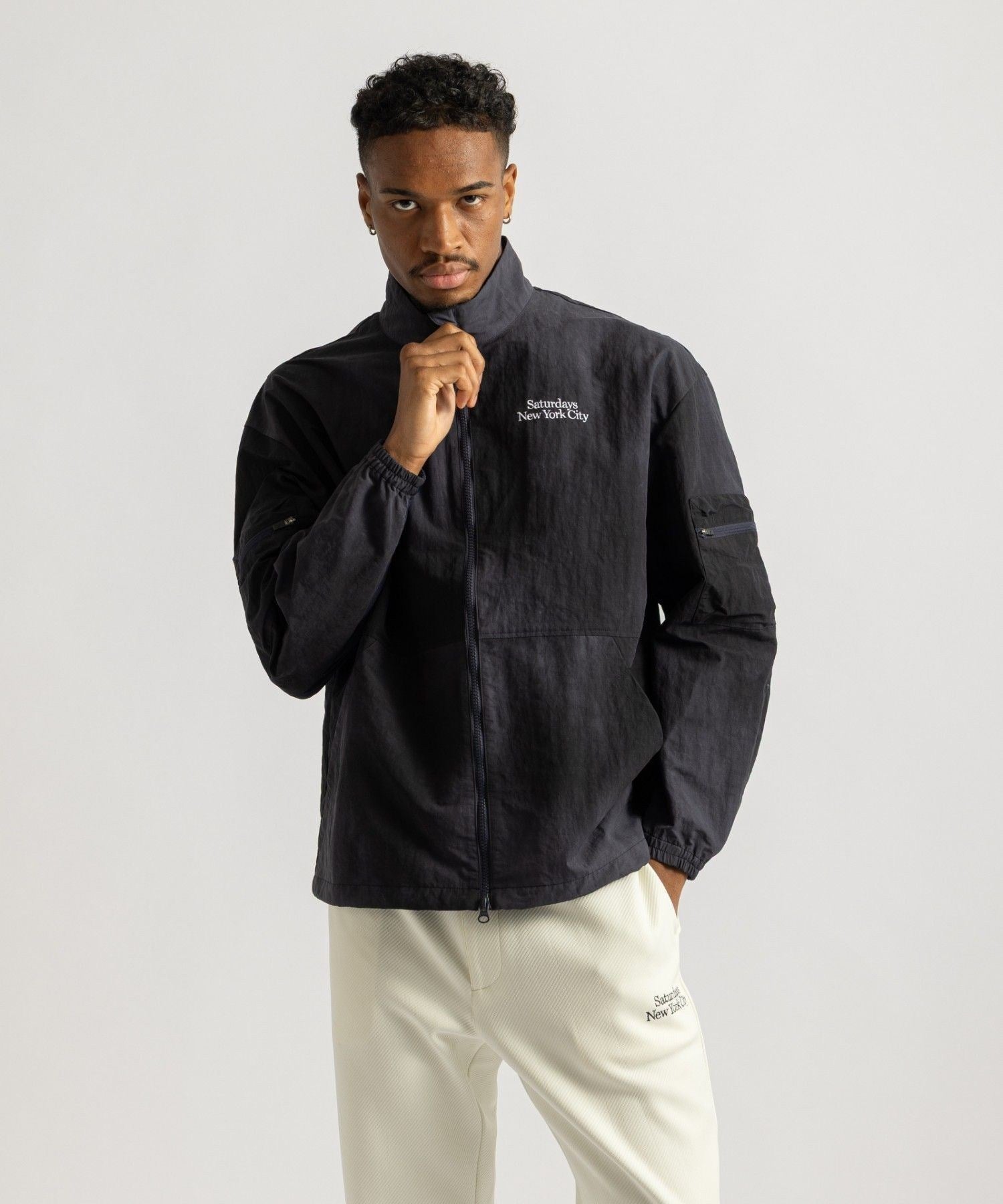 Marble Dyed Zip Blouson