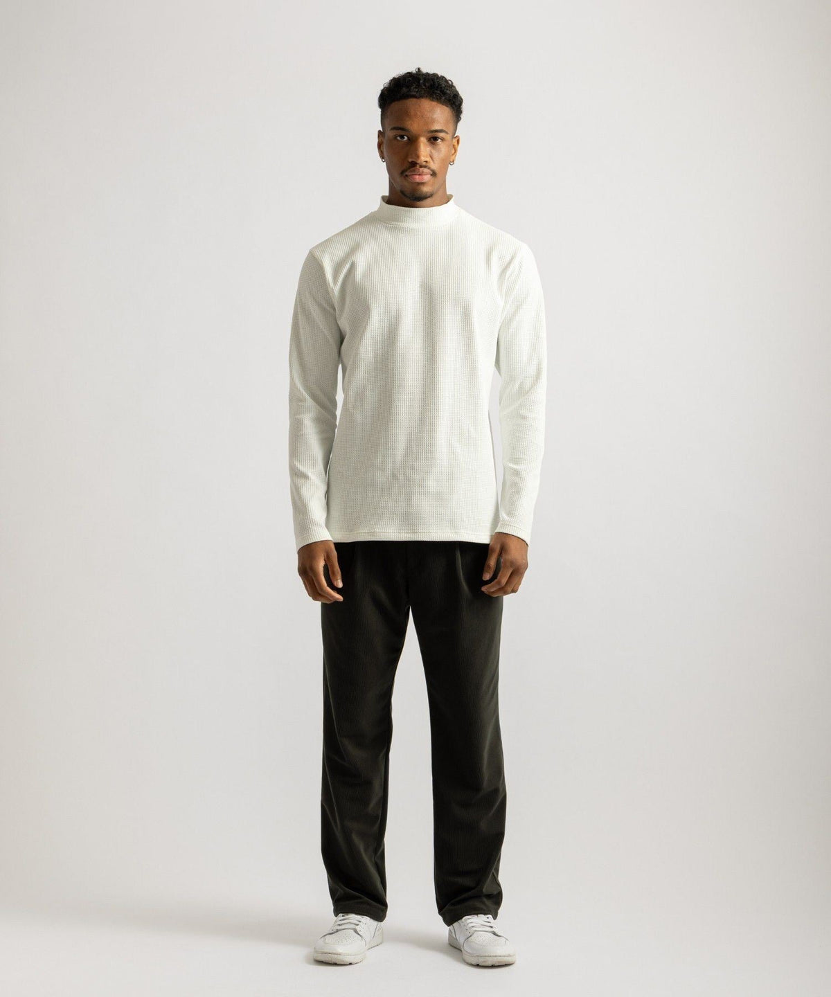 Waffle Mockneck LS