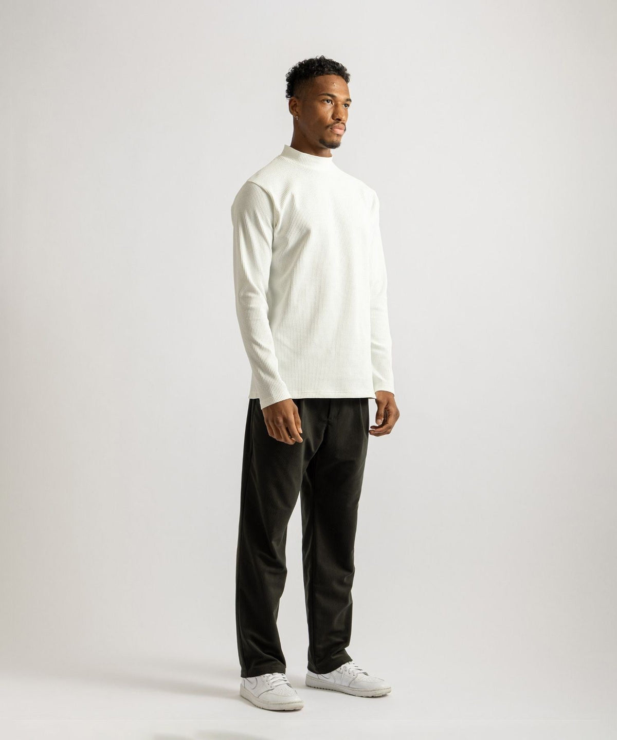 Waffle Mockneck LS