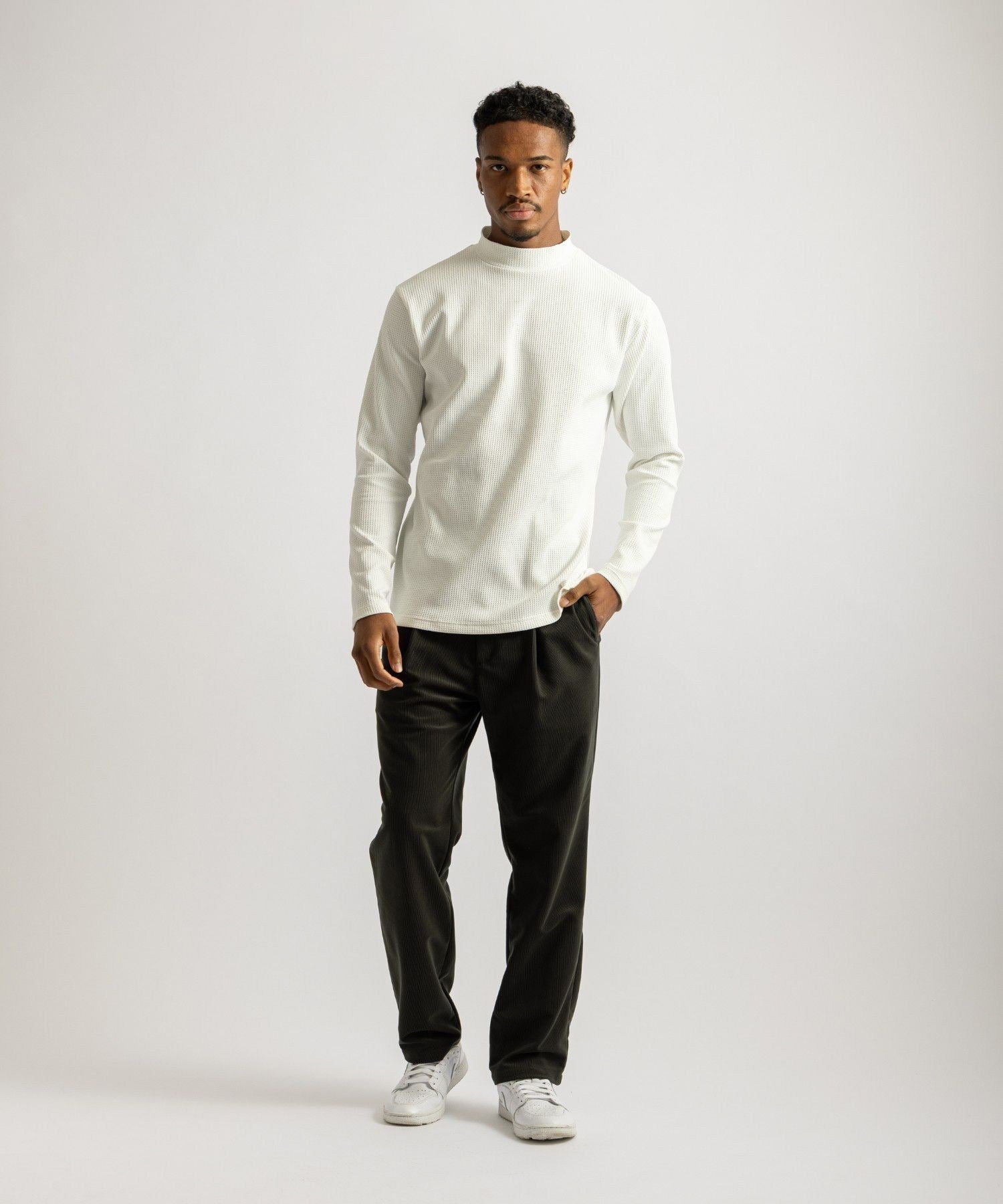 Waffle Mockneck LS