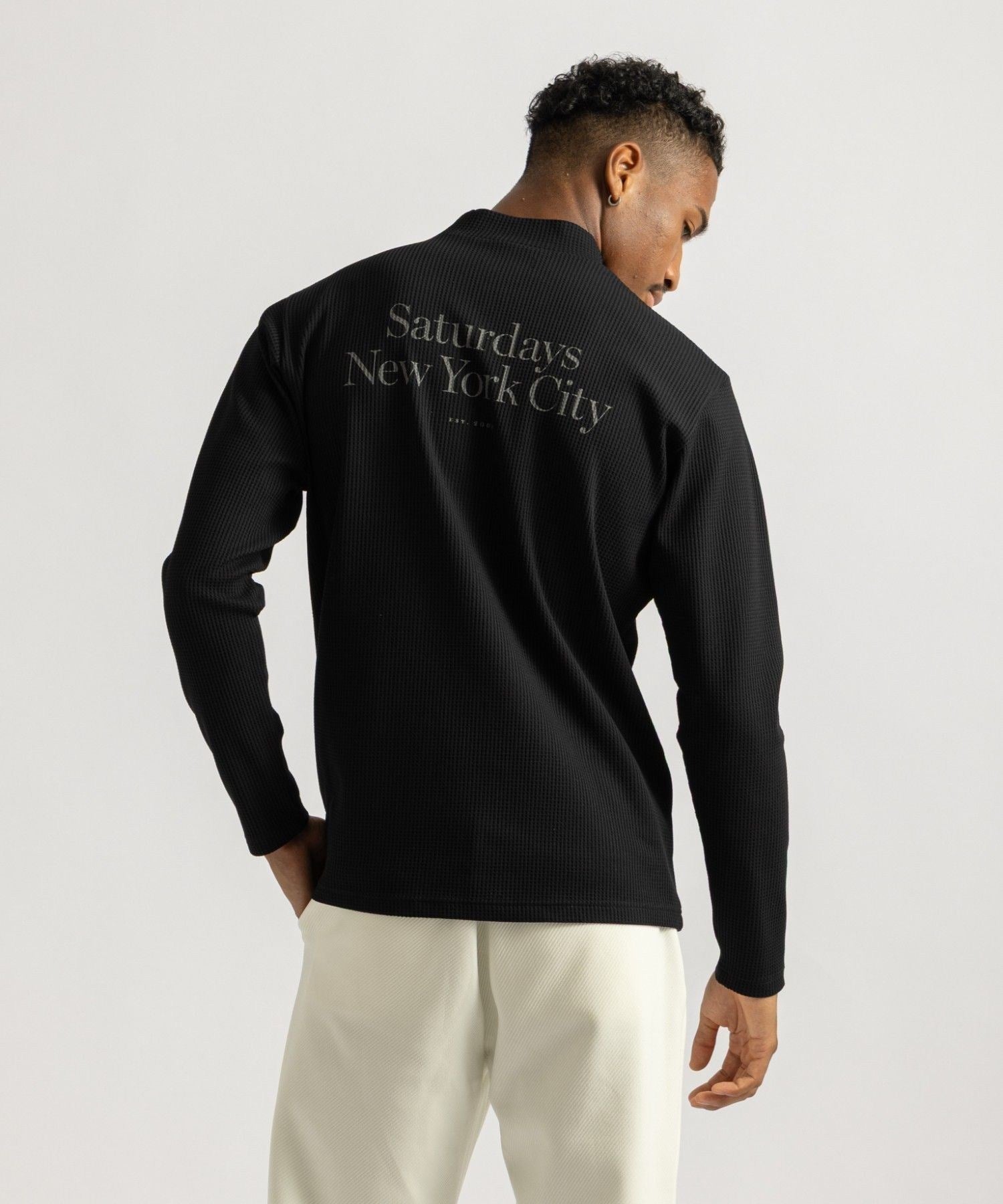 Waffle Mockneck LS