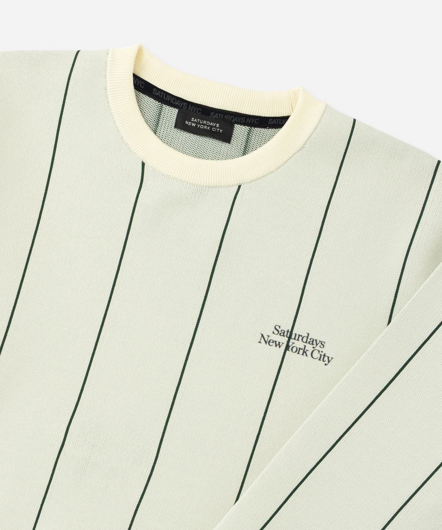 Jacquard Stripe Crewneck Knit