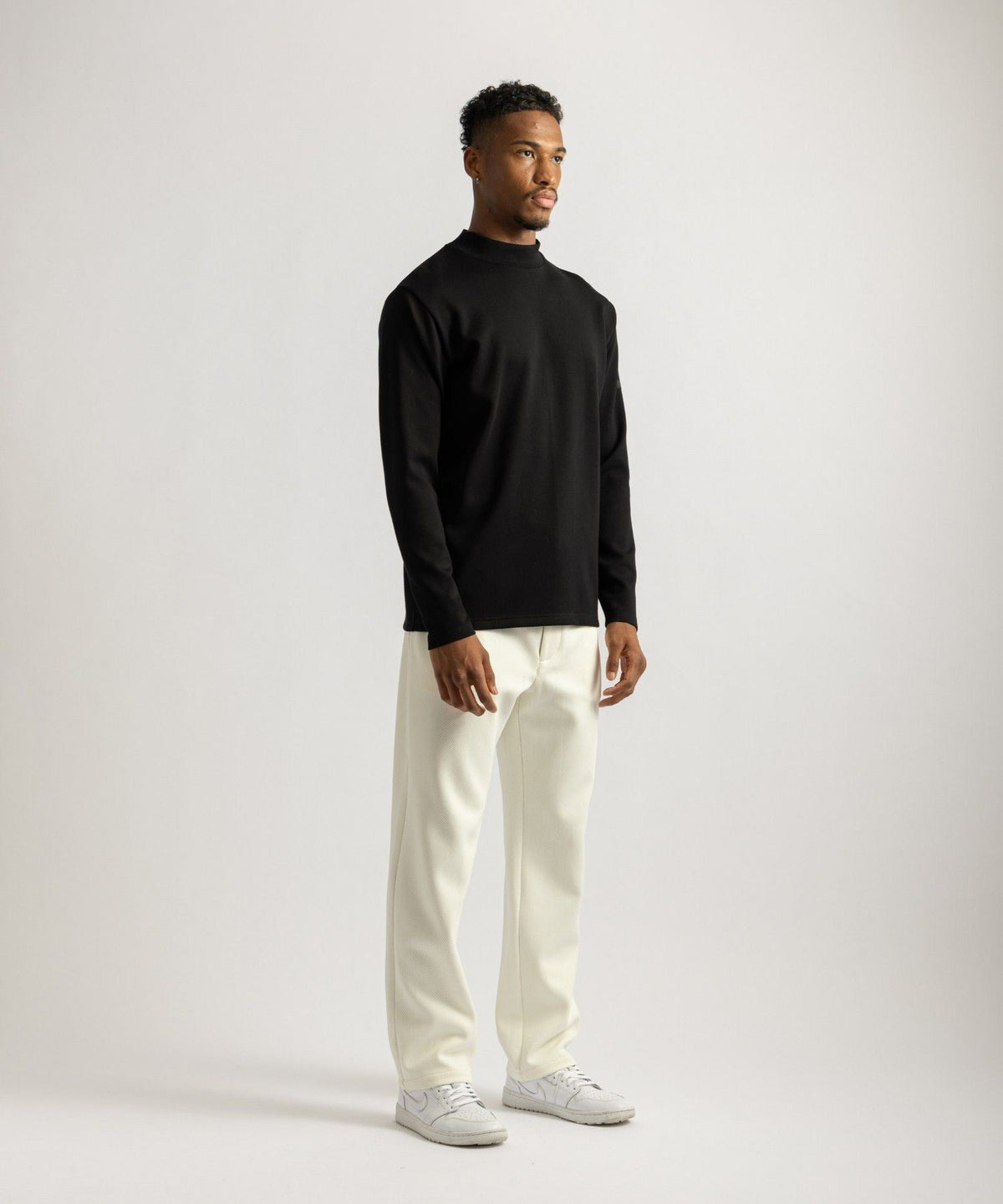 Doubleknit Mockneck LS