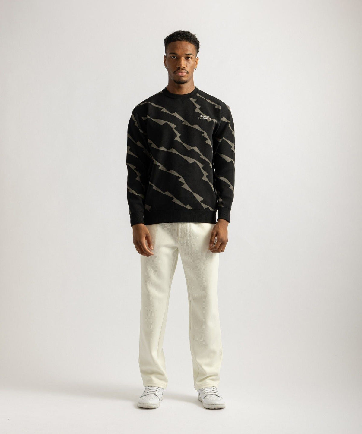 Wave Jacquard Pullover