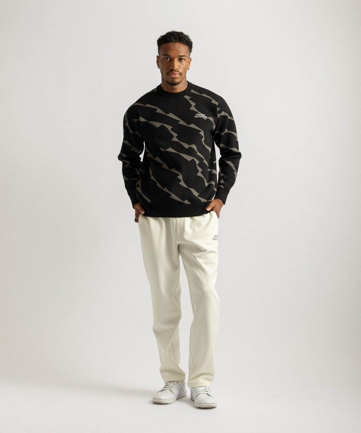 Wave Jacquard Pullover