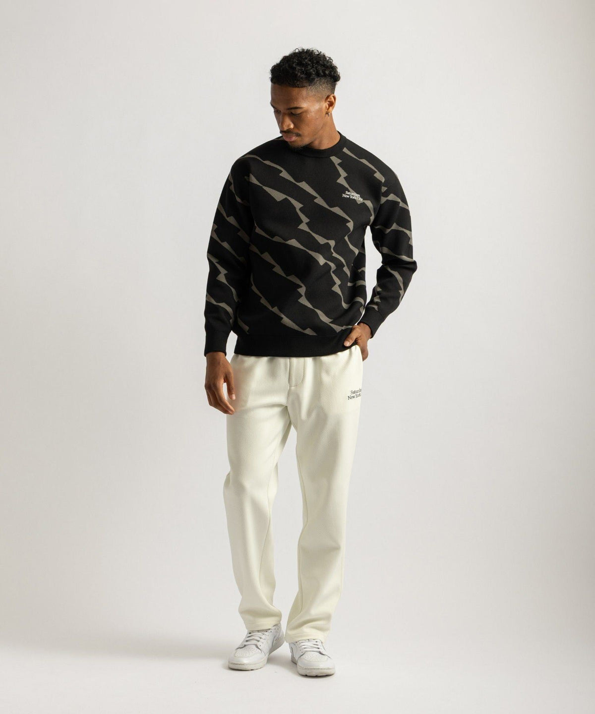 Wave Jacquard Pullover